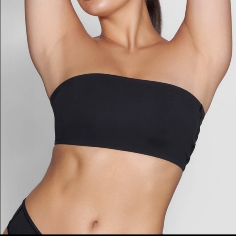 Skims Bandeau Bra Bralette Onyx Black Size Extra Small NWT